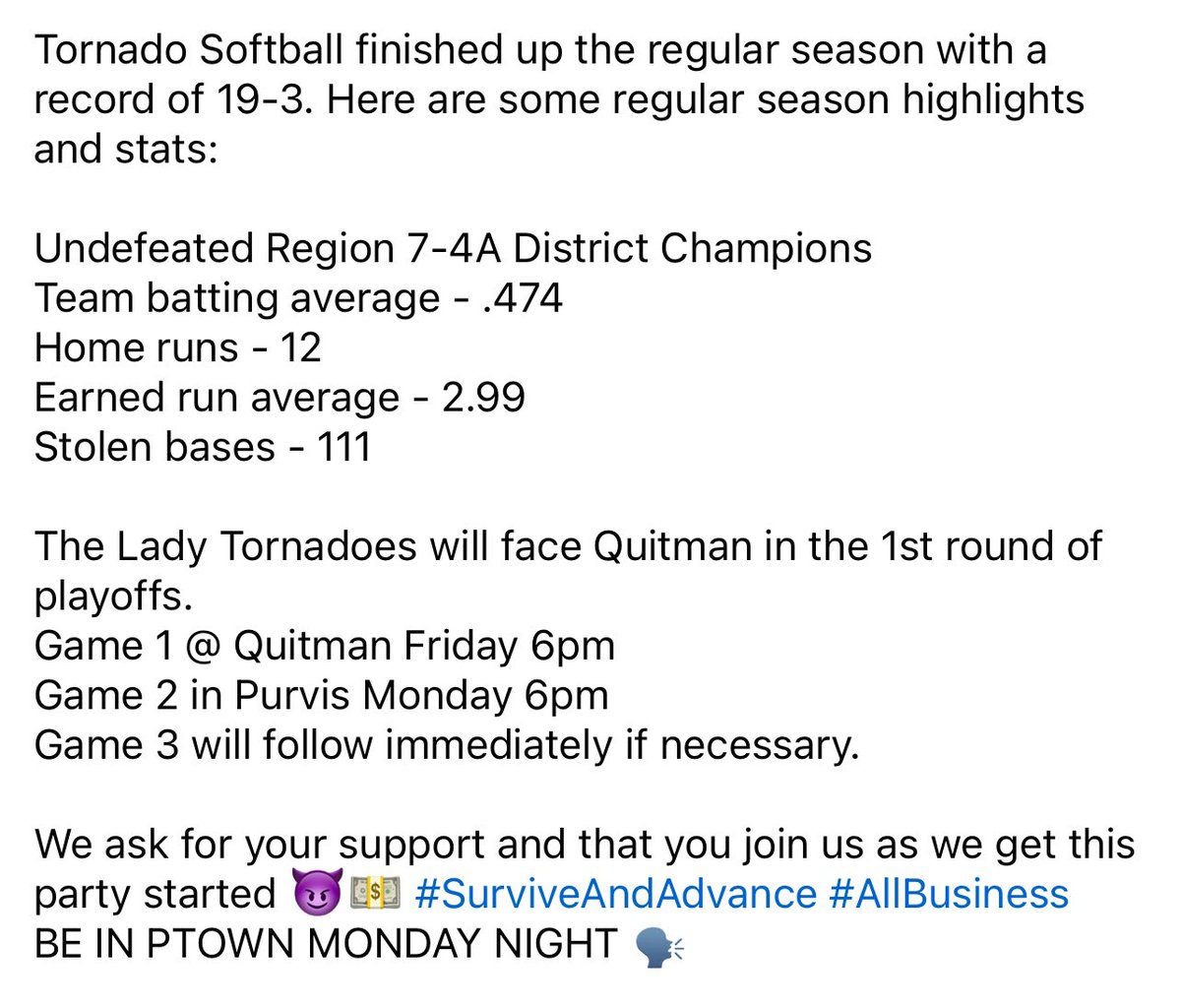 purvis_softball's tweet photo. 🗣️😈💵 https://t.co/dENQNENrRm