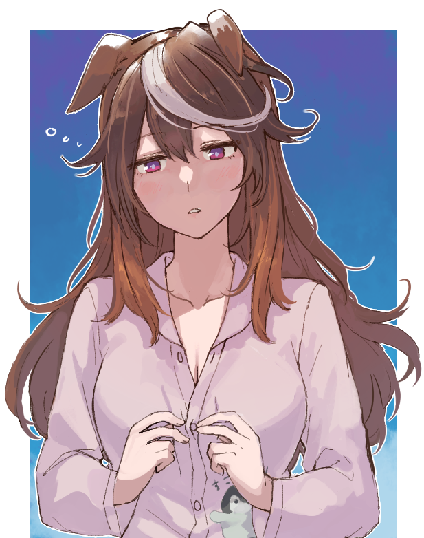 シンボリルドルフ(ウマ娘) 「カイチョーのパジャマください(再録) 」|草薙芳のイラスト