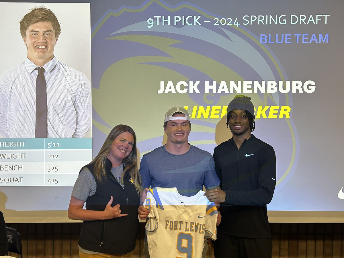 The 9th overall pick in the 2024 Skyhawk Draft is LB Jack Hanenburg