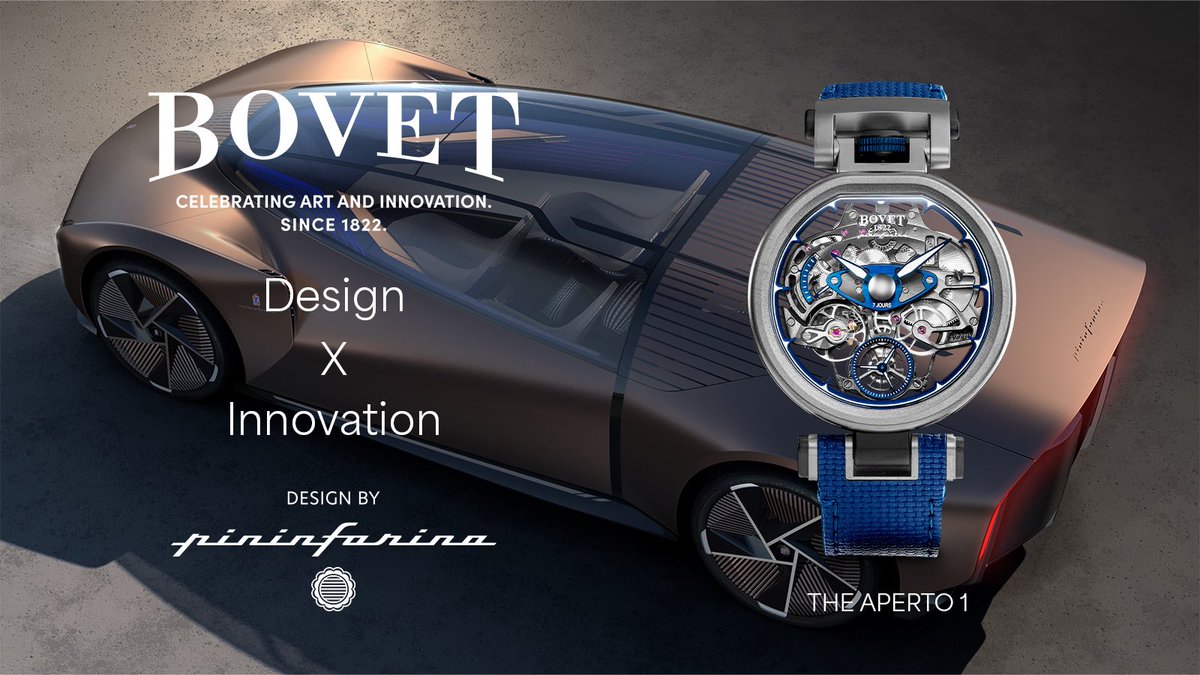 Sporty and Light. 
The BOVET x Pininfarina Aperto 1's open-worked manufacture movement is housed in a super-light 42mm sand-blasted grade 5 titanium case, making it superbly comfortable on the wrist. Available in blue and yellow, its signature look is a true statement.
