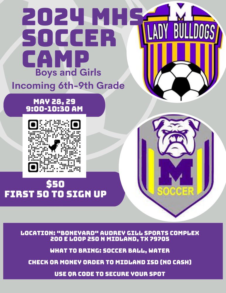 Here is our summer camp flyer. Sign up today.