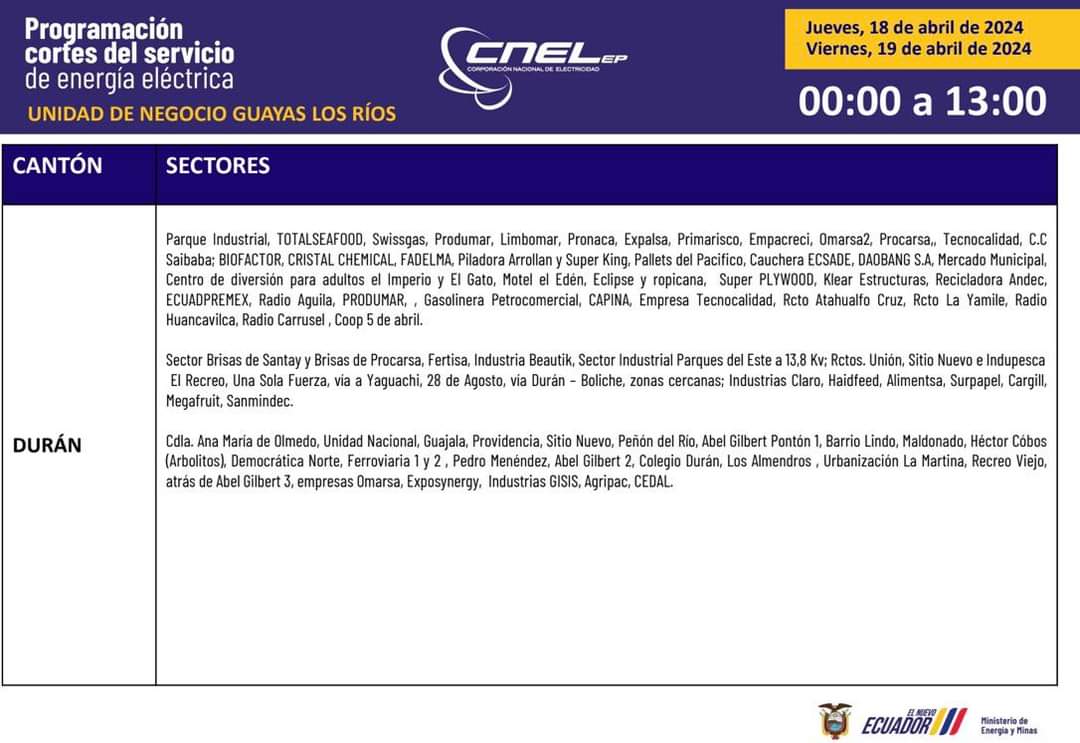 geraldx04's tweet photo. @RecNaturalesEC @ObrasPublicasEc Es verdad ese horario 13 horas sin luz https://t.co/6Xa8kJgeYN