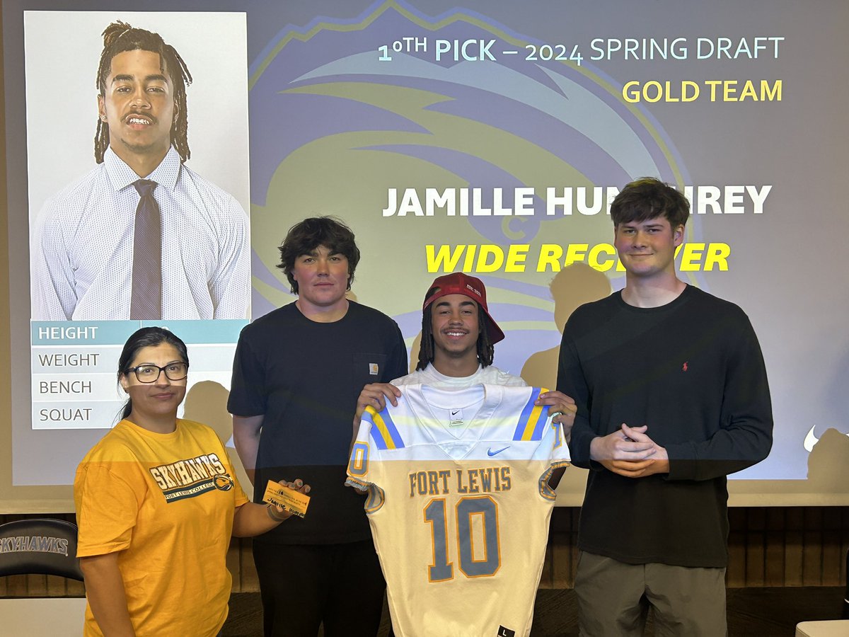 The 10th overall pick in the 2024 Skyhawk Draft is WR Jamille Humphrey