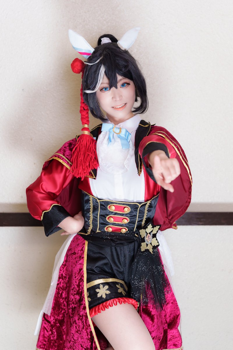 shmyuri's tweet photo. 【コスプレ】
ウマ娘　カツラギエース
YELL衣装

こだわって選んだ生地の美しさが写真映えしてて嬉しい☺️
撮影ありがとうございました！
photo: @flare_nico 
#URC01 https://t.co/M8P3W8pk5i