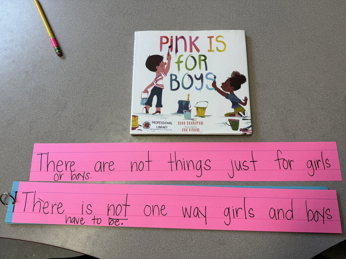 Ask me about our read aloud today - Pink is for Boys🩷💕💗. What did I think the lessons of the book were to us, the readers? @MsFoster_RBPS @rbpsEAGLES #RBBisBIA