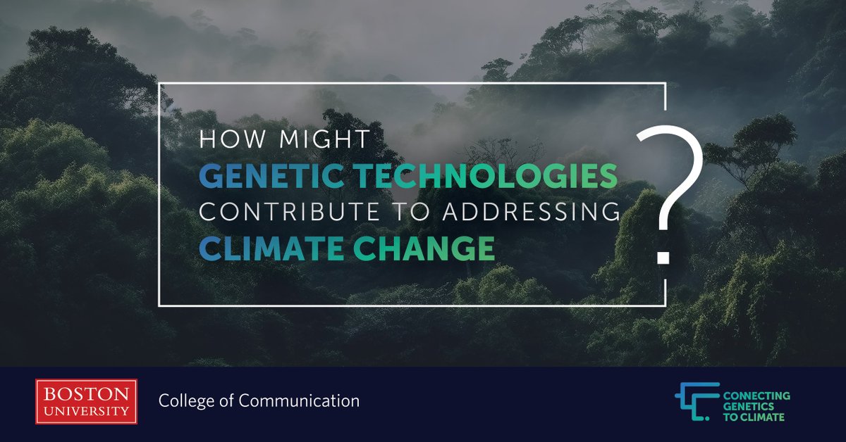 In Boston & interested in how genetics could be applied to climate change challenges? Join us on May 8th:
ℹ️connectgenetics.org/news/bostonmay… 
Panelists include: @Enviro_Rebecca @SAWEvans @JRooneyVarga @D_R_Goodwin @HomeworldBio & more