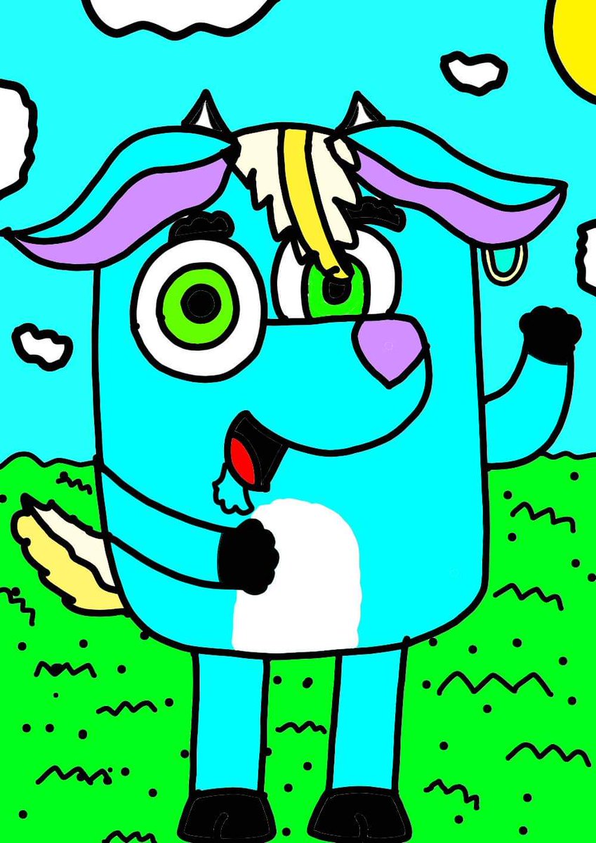 Mi fursona estilo bluey que me hizo un amigo