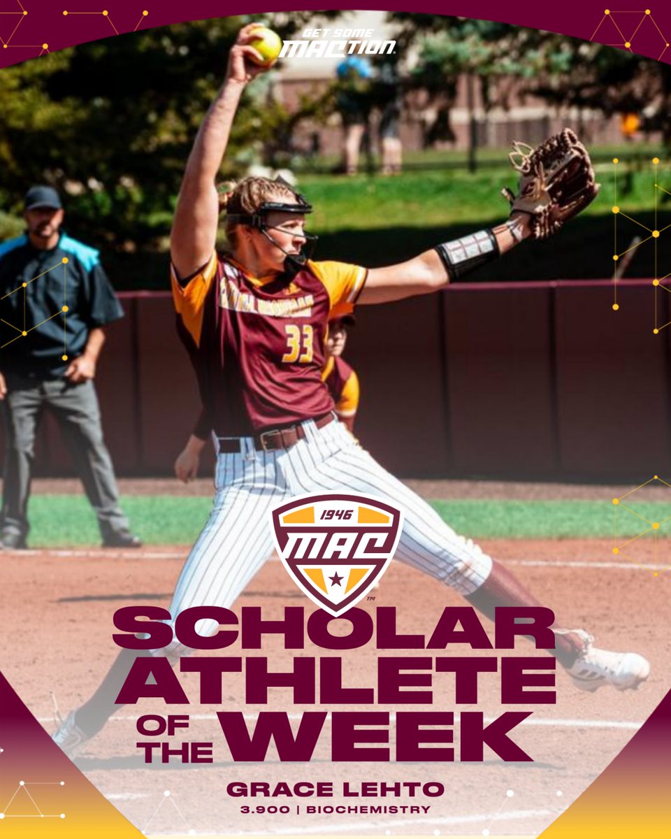 MACtion (@macsports) on Twitter photo Grace Lehto
3.90 GPA
Biochemistry
Lehto did not allow a single run to cross the plate in her two games, as the Chippewas held the Bulls scoreless all weekend. Lehto held the Bulls to a .125 batting average over the three games as she recorded her 15th and 16th career shutouts. Grace Lehto
3.90 GPA
Biochemistry
Lehto did not allow a single run to cross the plate in her two games, as the Chippewas held the Bulls scoreless all weekend. Lehto held the Bulls to a .125 batting average over the three games as she recorded her 15th and 16th career shutouts.