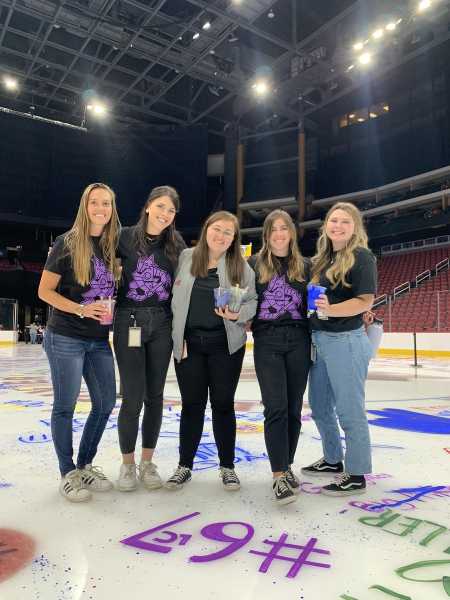 Kaci_Demarest's tweet photo. The @ArizonaCoyotes introduced me to some of my favorite people and gave me some of the best memories over the years— from growing up as a fan and going to games with my dad to working on the social squad. 

Hockey belongs in the desert. 🏜️ https://t.co/912XVPwwML