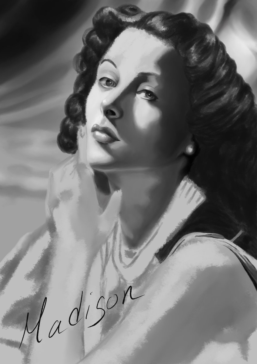 The three stages of my 'Hedy Lamarr'  WIP done in charcoal. #art #charcoal #HedyLamarr