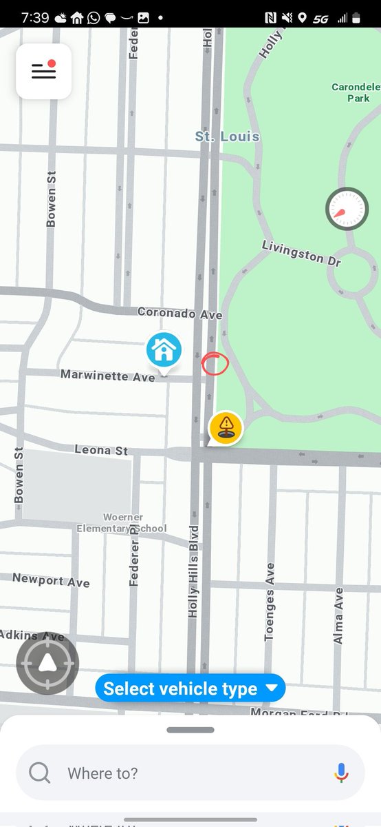 guero76's tweet photo. Pothole on Holly Hills between Leona and Grand. See map. @Schweitzer88 @stlcsb https://t.co/5Fipovzh79