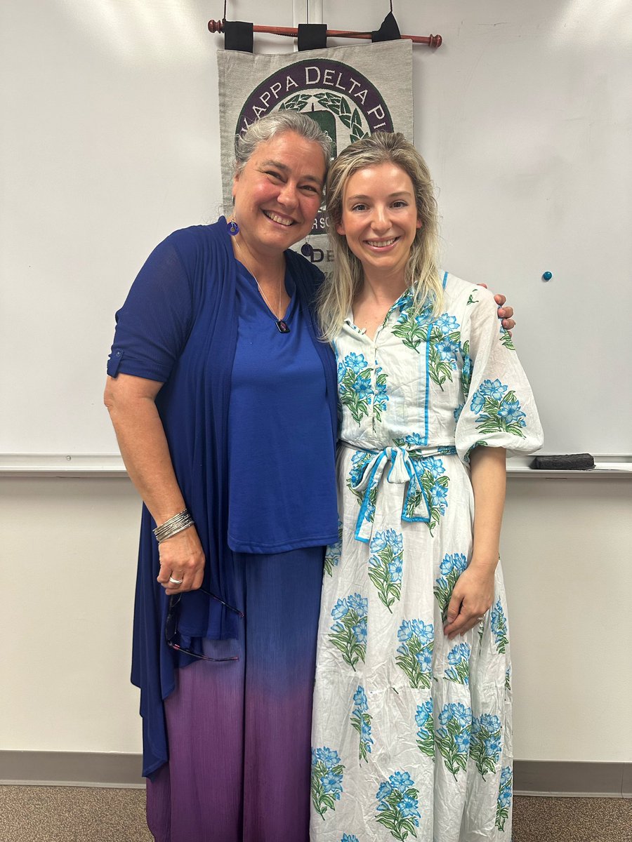 MissSchaible's tweet photo. Honored to speak tonight at @MeredithCollege with the student teachers and at the Kappa Delta Pi initiation. Thank you for the opportunity and excited for what’s next for these students 💗 https://t.co/stOxbu50q8
