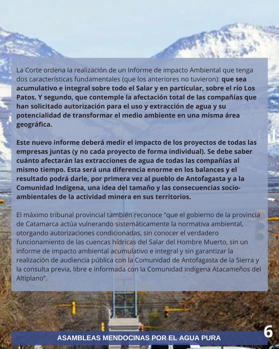 Asambleasrafael's tweet photo. 🔵📢 COMUNICADO DE #AMPAP
➡️MALARGÜE, DISTRITO MINERO OCCIDENTAL⬅️
¿HACIA UNA AGROECOLOGIA ALIMENTARIA O UNA MEGAMINERÍA HIDROTÓXICA? Parte 2️⃣
#MendozaLibredeMegamineria
#ElAguadeMendozaNoSeNegocia
#Aguapura
#La7722NoSeToca
#SialAreaNaturalProtegidaUspallataPolvareda https://t.co/qLnWC5oAAj