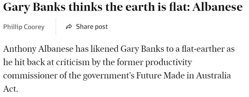 Another day, another glass jaw Labor politician attacking a respected economist for telling the truth. 

Labor's economic plan isn't working. The PM should focus on attacking the cost of living, not attacking economists.

Australians deserve better than this. 

#auspol