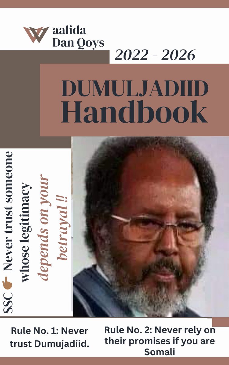 Khatumo State“SSC“: Never trust someone whose legitimacy depends on your betrayal  😴‼️

<a href="/HassanSMohamud/">Hassan Sheikh Mohamud</a> feeds federal deputies from <a href="/musebiihi/">Muse Bihi Abdi</a> who really represent #Muuse interests in Mogadishu, while #Firdhiye his federal deputies in Mogadishu are only a burden for Laascaano