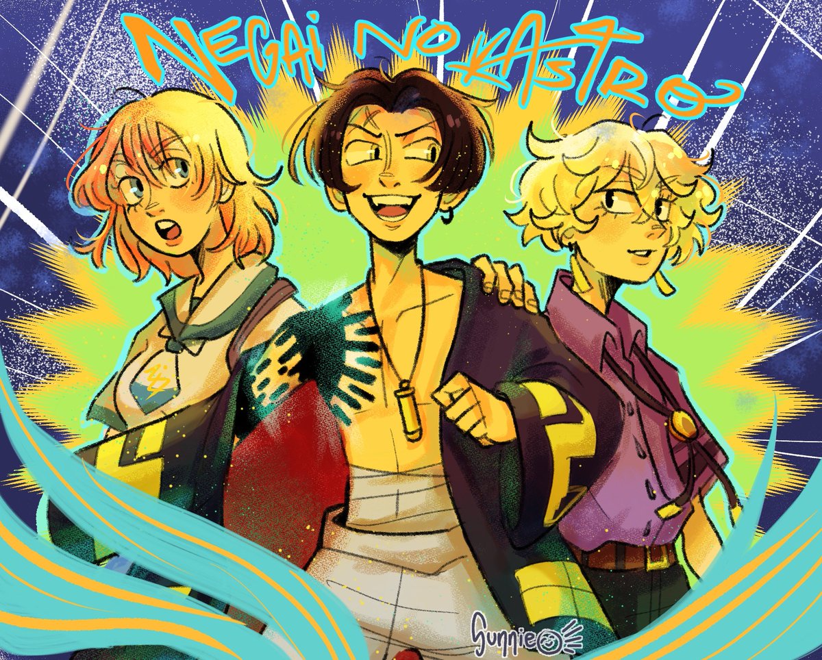 the triooo 💫

hope you like it!!! 
#NegaiNoAstro #fanart #drawing