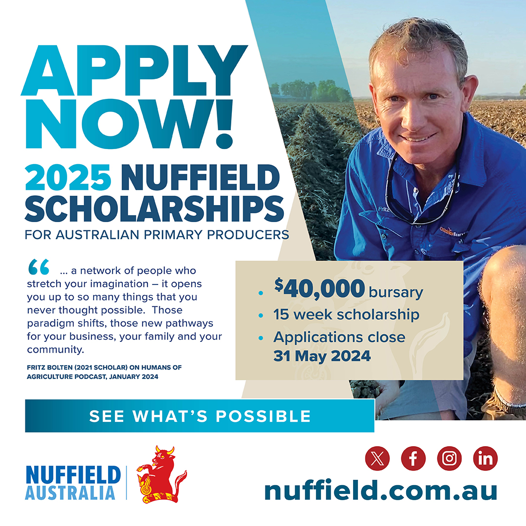Are you an apple, avocado, mushroom, pear or vegetable grower eager to travel the world and see what’s possible for your farm and industry?
Hort Innovation is sponsoring a number of <a href="/nuffieldaust/">Nuffield Australia</a> scholarships in 2025. Apply now at nuffield.com.au.