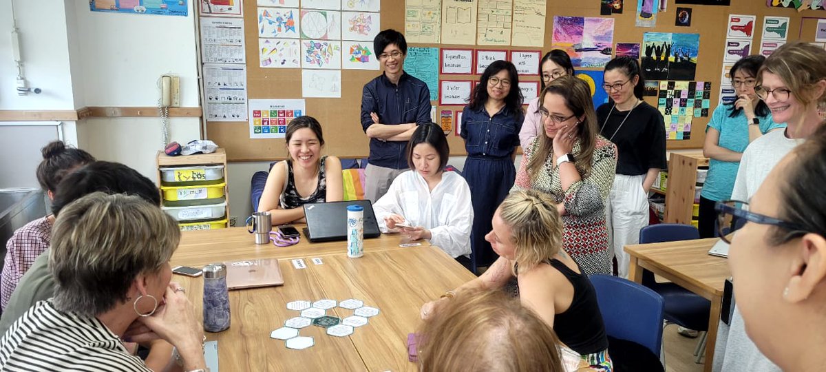 PriyaPwnK's tweet photo. Just concluded an inspiring staff professional development session, focusing on the #IBPYPExhibition. Together as a learning community, we reflected on success, identified areas for growth, and forged new connections using the hexagonal thinking tool. https://t.co/b0VQOnleco