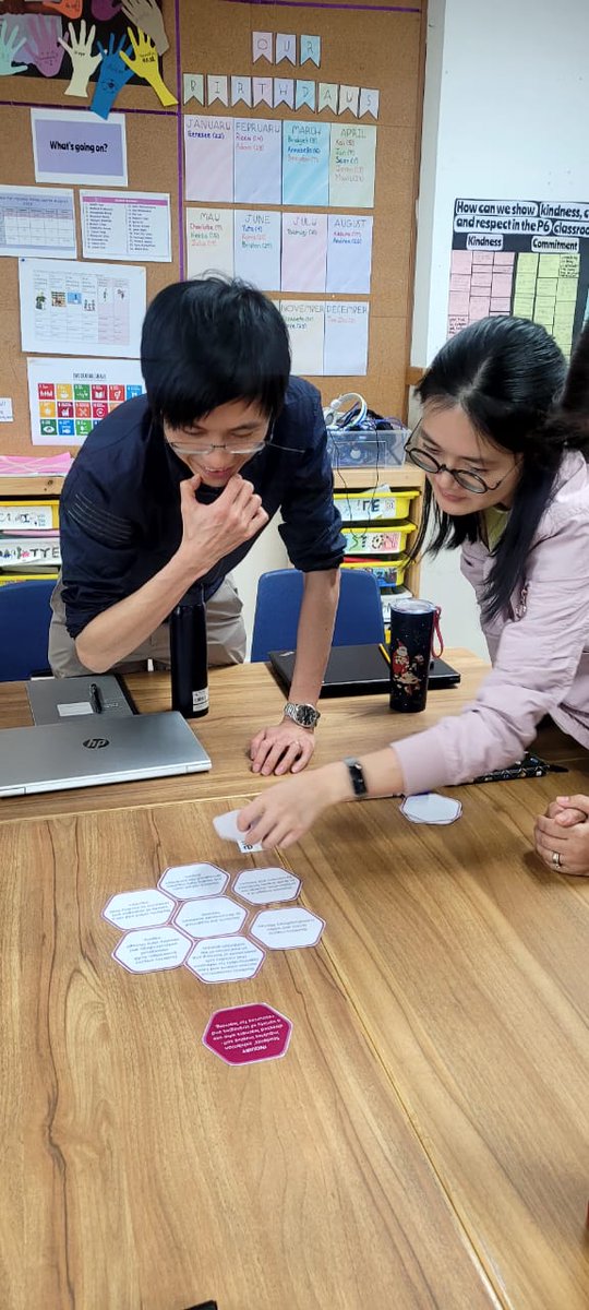 Just concluded an inspiring staff professional development session, focusing on the #IBPYPExhibition. Together as a learning community, we reflected on success, identified areas for growth, and forged new connections using the hexagonal thinking tool.