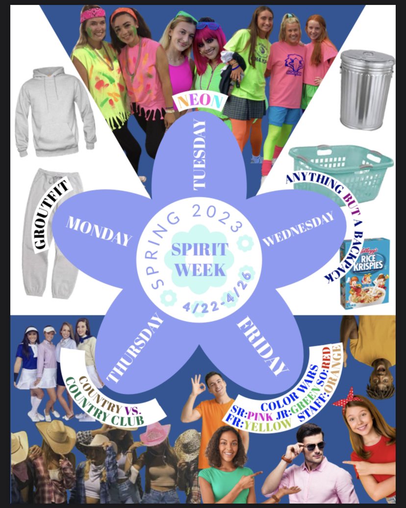 Hey LZ! Remember to show off your school spirit next week for our Spring Spirit Week! @johnwalshD95 @LZHSBEARS #spiritweek #LZNation #GoBears 🐻💙🤍