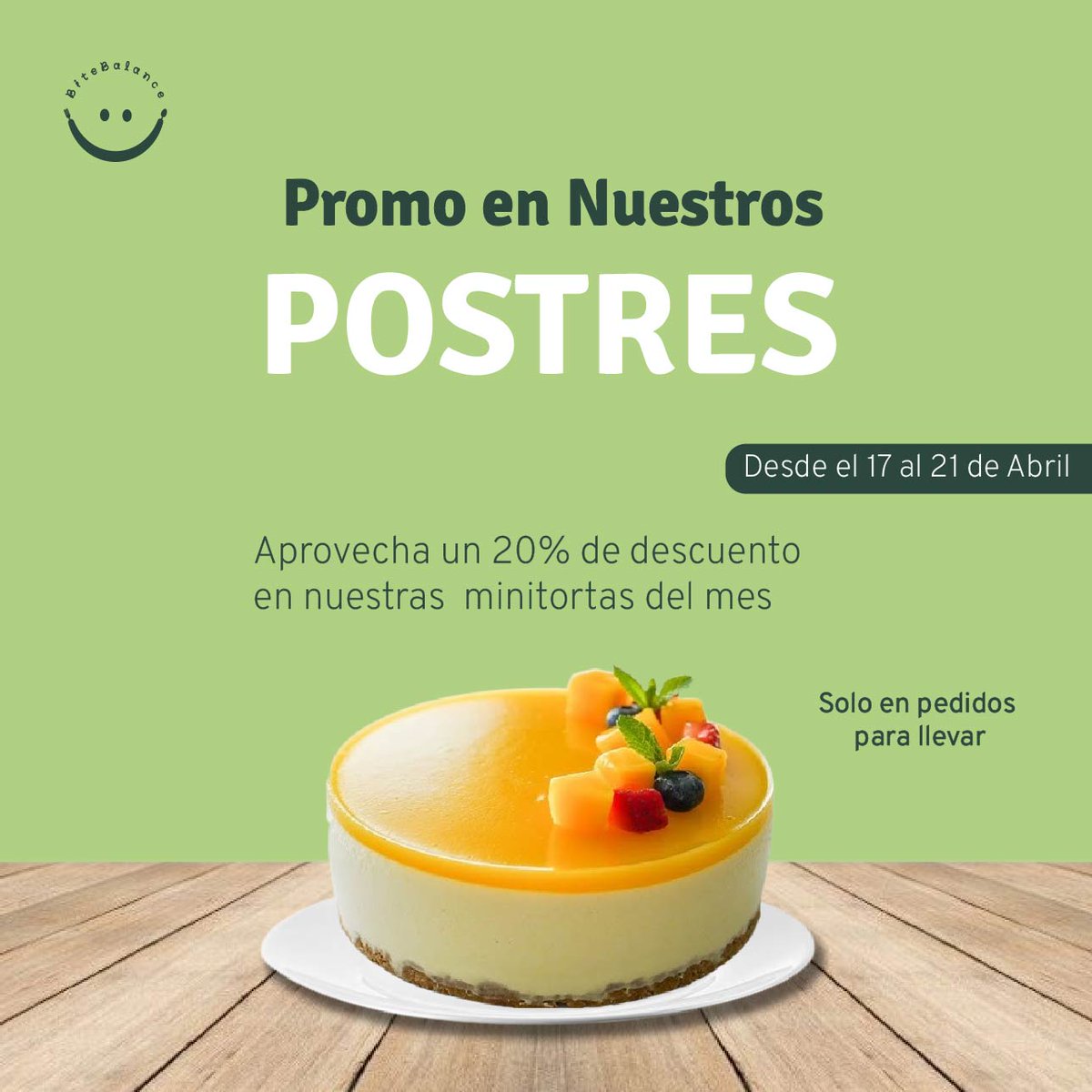 bitebalanceperu's tweet photo. ¿𝑨𝑵𝑻𝑶𝑱𝑶 𝑫𝑬 𝑫𝑼𝑳𝑪𝑬? 😋
𝑨𝒑𝒓𝒐𝒗𝒆𝒄𝒉𝒂 Nuestra Promoción del 20% de descuento y disfruta de nuestros mejores postres desde la Comodidad de tu Hogar.
#BiteBalance
#Soloparallevar
#PostreSaludable
#NotequedessinelTuyo https://t.co/u18hAbMl6R