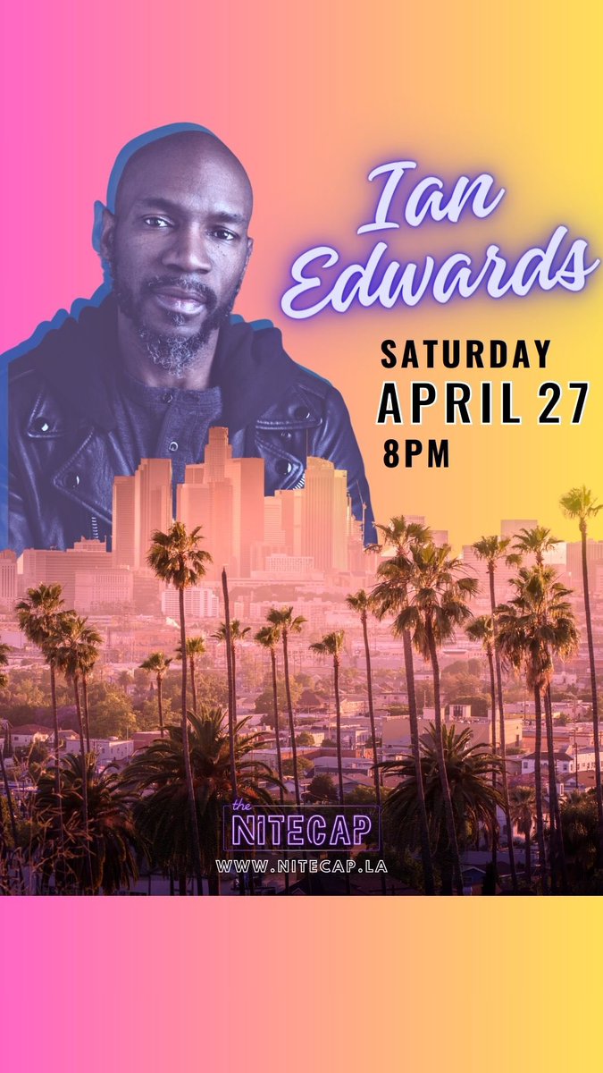 The Nitecap (@nitecapla) on Twitter photo Special Event!
<a href="/IanEdwardsComic/">Ian Edwards</a> Live in LA!
tixr.com/groups/nitecap…
<a href="/deadfrog/">Dead-Frog</a> <a href="/TheLAScene/">THE L.A. SCENE </a> <a href="/LA_Now/">Los Angeles Events</a> <a href="/TheLABlog/">The Los Angeles Blog</a> <a href="/CandyLosAngeles/">DailyCandy LA</a> <a href="/LApicks/">Los Angeles Picks</a> <a href="/LACityView35/">LA CityView35</a> <a href="/LAist/">LAist</a> <a href="/discoverLA/">Discover Los Angeles</a> <a href="/thecomedybureau/">Comedy Bureau</a> <a href="/MYeventLA/">My Event Los Angeles</a> <a href="/ComedyCake/">Comedy Cake 🍰</a> <a href="/HeyGoodSetLA/">HeyGoodSet LA</a> <a href="/allthingscomedy/">All Things Comedy</a> Special Event!
<a href="/IanEdwardsComic/">Ian Edwards</a> Live in LA!
tixr.com/groups/nitecap…
<a href="/deadfrog/">Dead-Frog</a> <a href="/TheLAScene/">THE L.A. SCENE </a> <a href="/LA_Now/">Los Angeles Events</a> <a href="/TheLABlog/">The Los Angeles Blog</a> <a href="/CandyLosAngeles/">DailyCandy LA</a> <a href="/LApicks/">Los Angeles Picks</a> <a href="/LACityView35/">LA CityView35</a> <a href="/LAist/">LAist</a> <a href="/discoverLA/">Discover Los Angeles</a> <a href="/thecomedybureau/">Comedy Bureau</a> <a href="/MYeventLA/">My Event Los Angeles</a> <a href="/ComedyCake/">Comedy Cake 🍰</a> <a href="/HeyGoodSetLA/">HeyGoodSet LA</a> <a href="/allthingscomedy/">All Things Comedy</a>