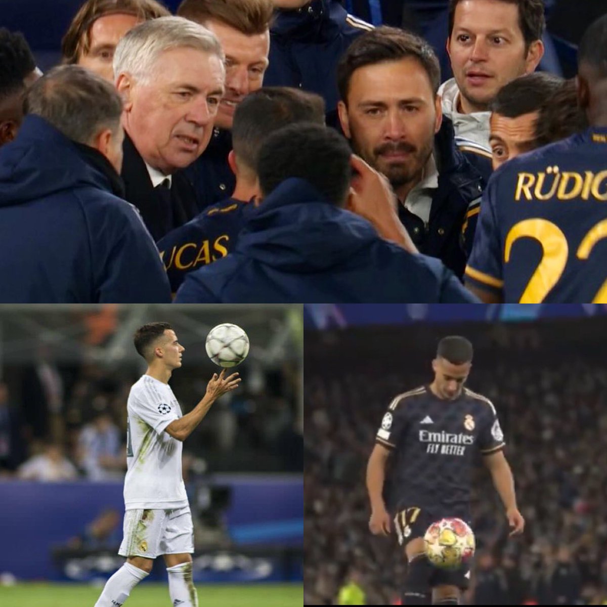 Juezcentral's tweet photo. Hablemos del hombre de hielo. El futbolista más frio de la noche. 

Lucas Vásquez no solo dio la arenga en la parte final, haciendo hasta sonreír a sus compañeros. Cuando le tocó cobrar, se fue al punto penal haciendo jueguitos con la pelota.

Así como hizo cuando cobró en la final de Champions 2016. En ambas anotó. De pie ante ICE MAN.