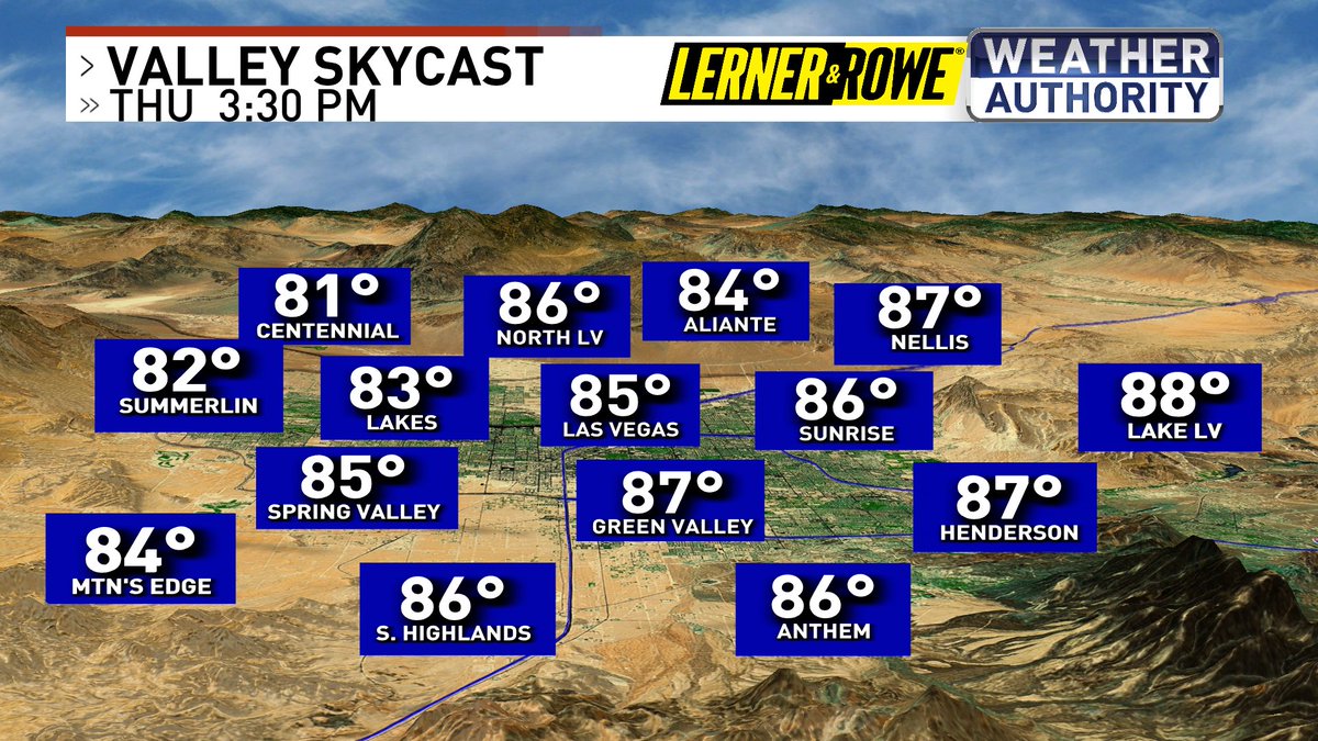 Decent amount of snow in the Spring Mountains for mid April. Another gorgeous night on tap for the valley followed by a SLIGHT cool down on Thursday. Enjoy! @News3LV @NWSVegas @natwxdesk #WeatherAuthority #Vegas #Vegasweather #nvwx #humpdayvibes