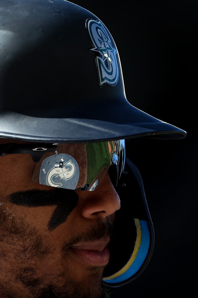 Julio Rodriguez #44 of the Seattle Mariners stands on deck during the fifth inning against the Cincinnati Reds at T-Mobile Park on April 17, 2024 in Seattle, Washington. (Photo by Steph Chambers/Getty Images)