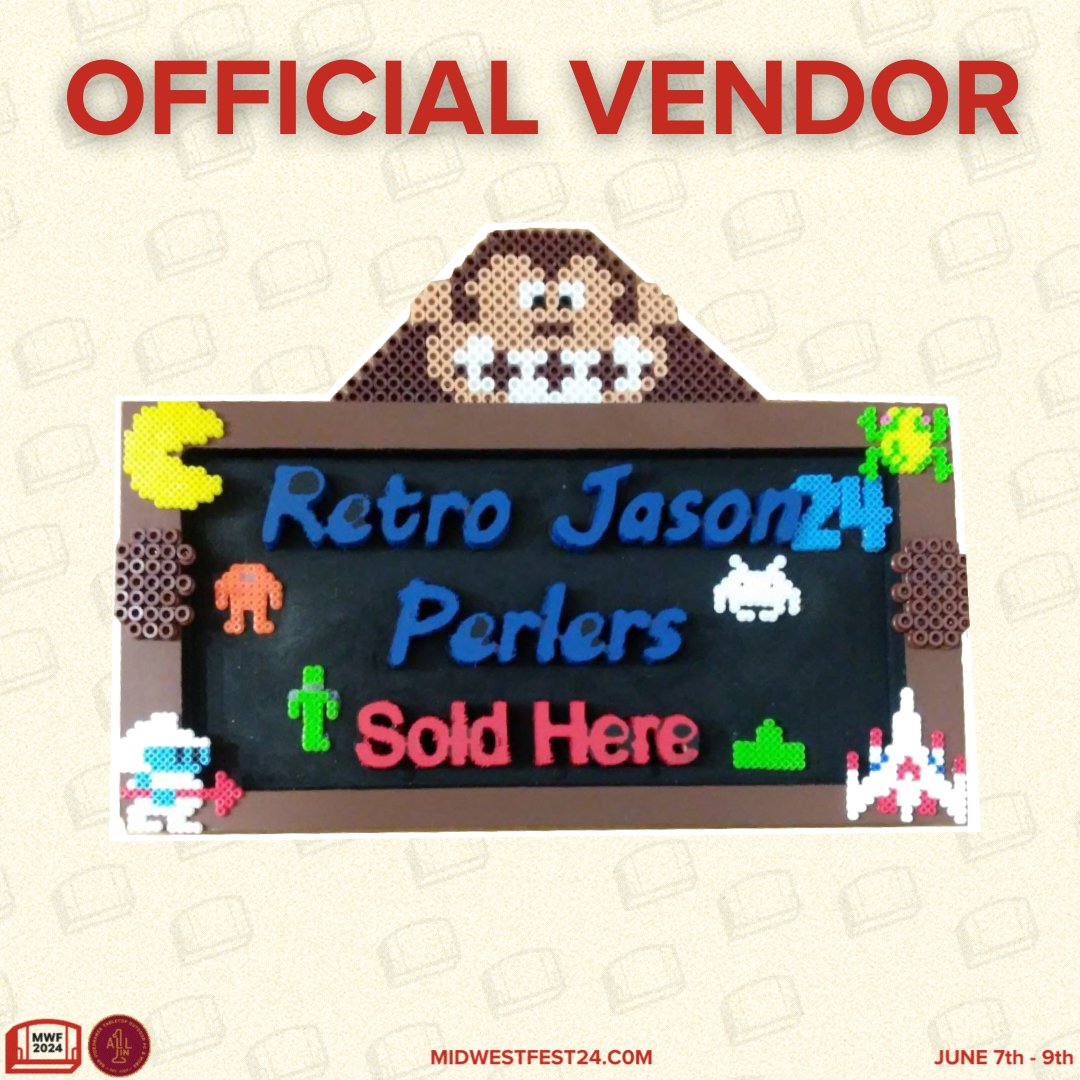 Retro Jason24's Perlers will be for sale at @MidwestFestGG ! Check them out right now: facebook.com/RetroJason24