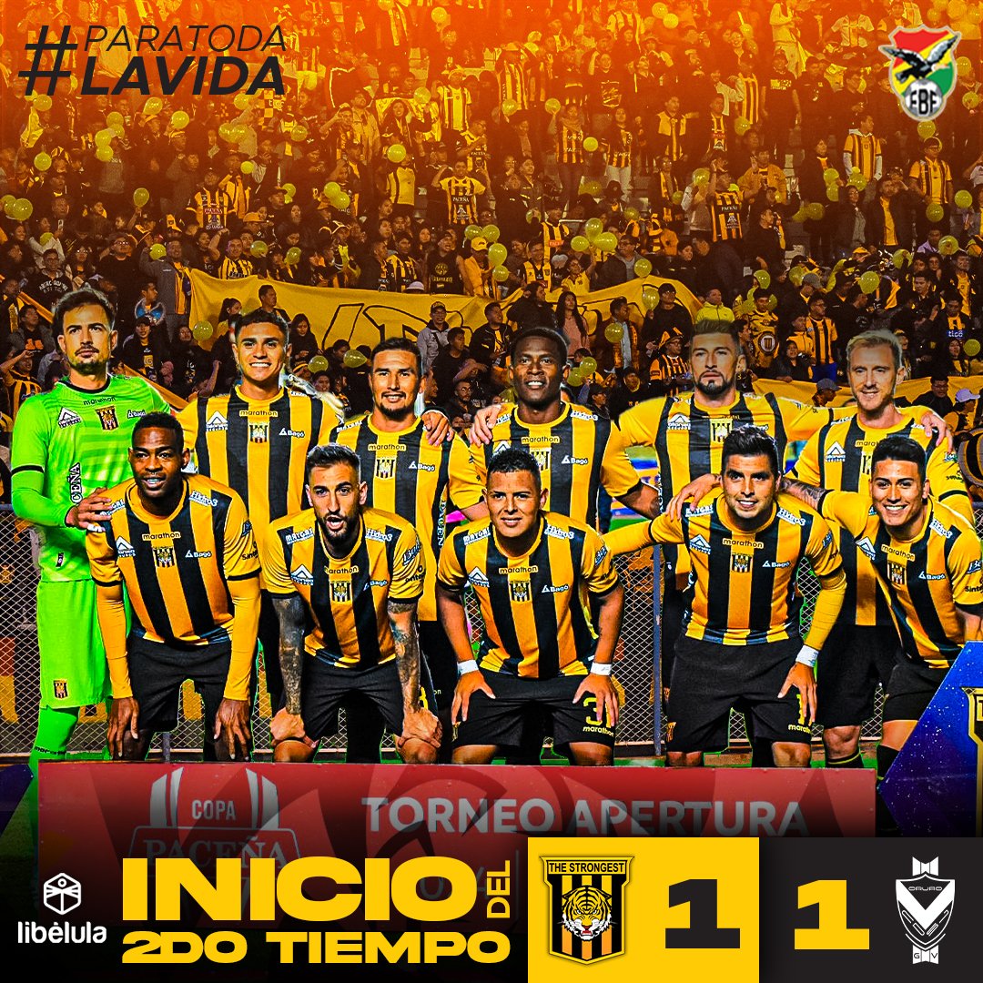 💪🏻🐯 Inicia el 2do Tiempo junto a #Libélula 🕣️ The Strongest 1 - 1 GV San José #ClubTheStrongest #ParaTodaLaVida