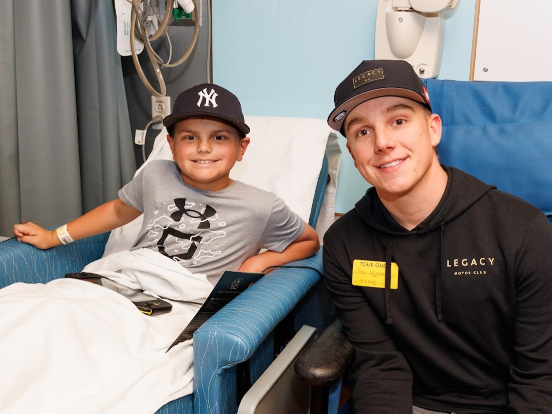 Before racing at <a href="/talladega/">Talladega Superspeedway</a> this weekend, #NASCAR Driver <a href="/jhnemechek/">John Hunter Nemechek</a> visited Children's! We're cheering him on as he takes on Dega this Sunday. 🏎️ <a href="/LEGACYMotorClub/">LEGACY MOTOR CLUB</a>