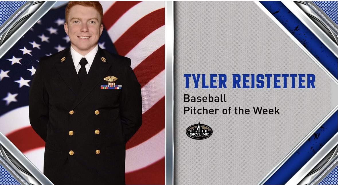 USMMA_Baseball's tweet photo. Congratulations,Tyler!  This marks his 5th selection for Pitcher of the Week in the Skyline Conference. This week’s performance was highlighted by 17 strikeouts and he now is 15 strikeouts away from setting the all time school record! #OurAce ⁦@d3baseball⁩ https://t.co/oKb8kAovcG