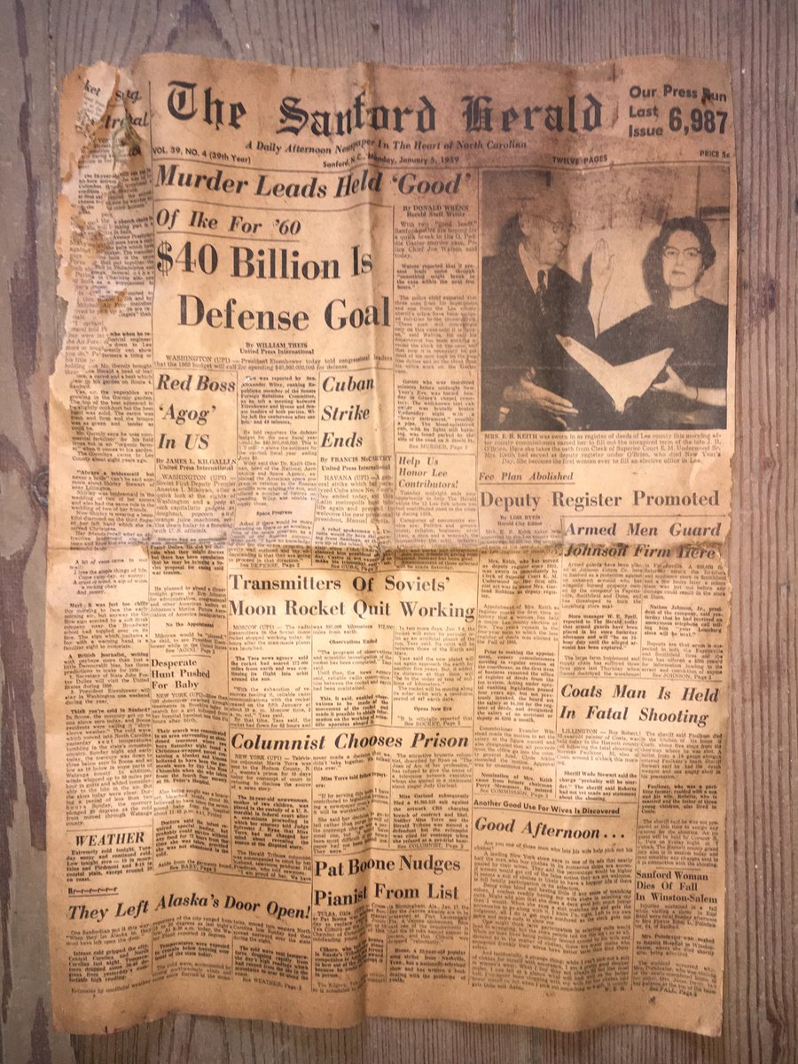AtlasReserves's tweet image. January 5th, 1959 Sanford, NC throw back. And I thought “billion” was a recent, 1990s-2000s era term. Guess not. @GeorgeGammon @RealDougCasey @JeffSnider_EDU @chrismartenson