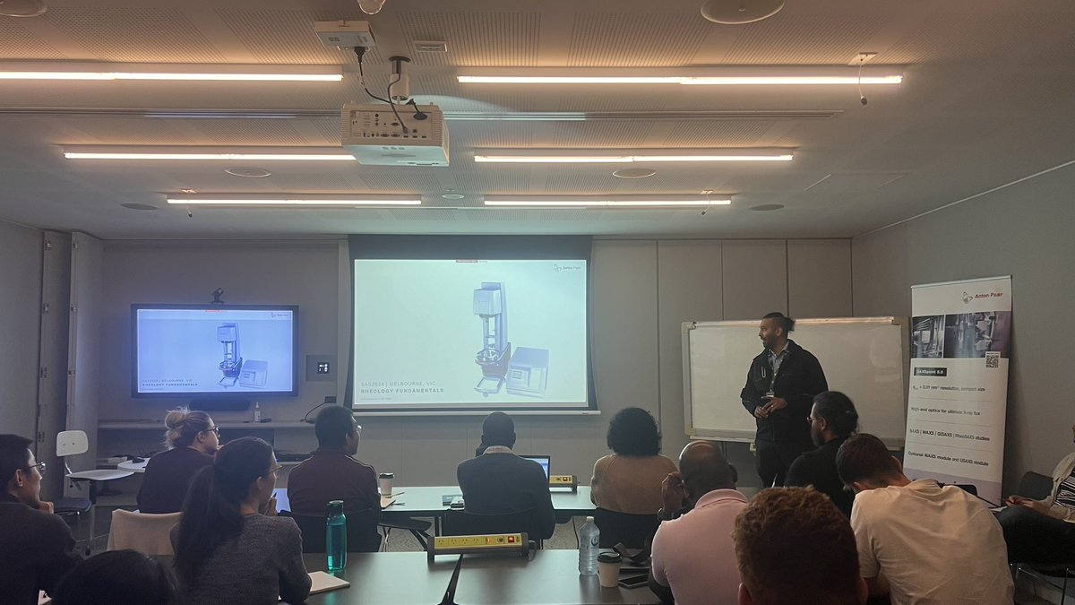 Izabela Miłogrodzka (@iza_milogrodzka) on Twitter photo Day 2 at #SAS2024 workshop off at <a href="/ausynchrotron/">Australian Synchrotron</a> to a fantastic start with Dr Ashish Kumar from <a href="/AntonPaar/">Anton Paar</a> laying down the basics of rheology! #rheology #rheoSAXS <a href="/ANSTO/">ANSTO</a> #softmatter #science #scatteringteam Day 2 at #SAS2024 workshop off at <a href="/ausynchrotron/">Australian Synchrotron</a> to a fantastic start with Dr Ashish Kumar from <a href="/AntonPaar/">Anton Paar</a> laying down the basics of rheology! #rheology #rheoSAXS <a href="/ANSTO/">ANSTO</a> #softmatter #science #scatteringteam