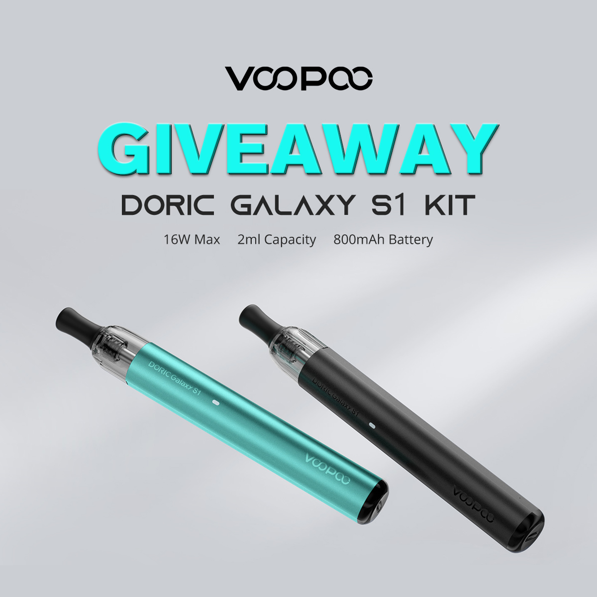 GIVEAWAY ALERT! 🔥

⚡VOOPOO Doric Galaxy S1 Kit ⚡

Terms & Conditions 👉sourcemore.com/voopoo-doric-g…

Join in on the fun and you could be our lucky WINNER! 🏆

⚠ Warning: The device is used with e-liquid which contains addictive chemical nicotine. For Adult use only.