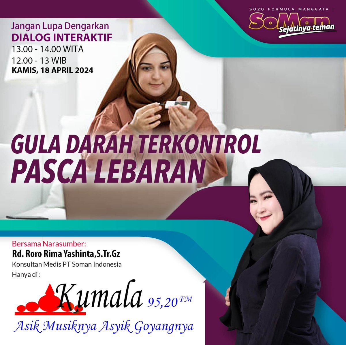 Bagi yang ingin bertanya seputar kesehatan dapat berkonsultasi bersama kami pada dialog kesehatan Herbal Tetes Soman di TLP/WA/SMS 0853 9999 0952 ikuti terus dialognya dan dapatkan solusi sehat bersama SOMAN karena SOMAN BANYAK MENOLONG TIDAK BOHONG