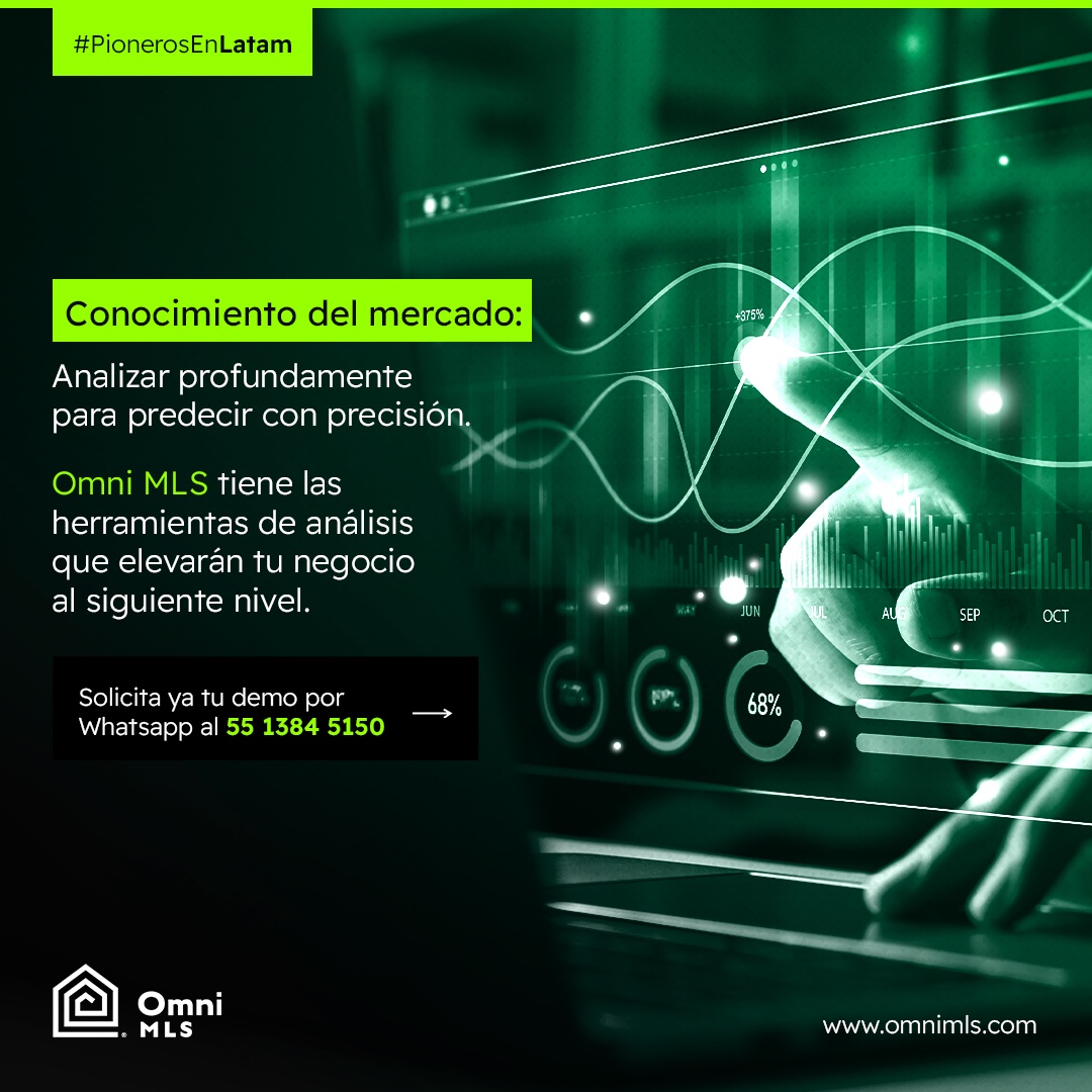 Entender el mercado va más allá de reconocer precios y tendencias. Utiliza las herramientas de análisis de mercado de Omni MLS para identificar patrones emergentes y anticipar las necesidades futuras, otorgándote una ventaja estratégica invaluable. 
 omnimls.com/suscribete-a-o…