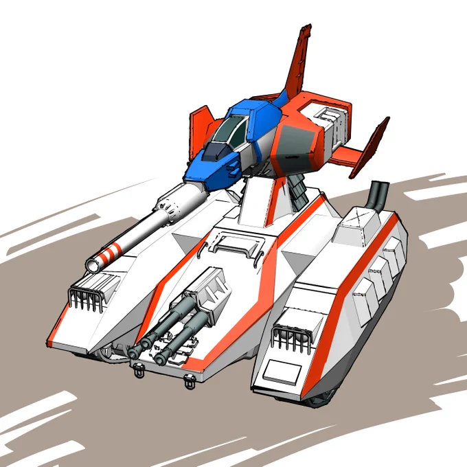 とりあえずガンダムバーチャルモデラーを元に雑に描いてみた。コア・タンクと名付ける 