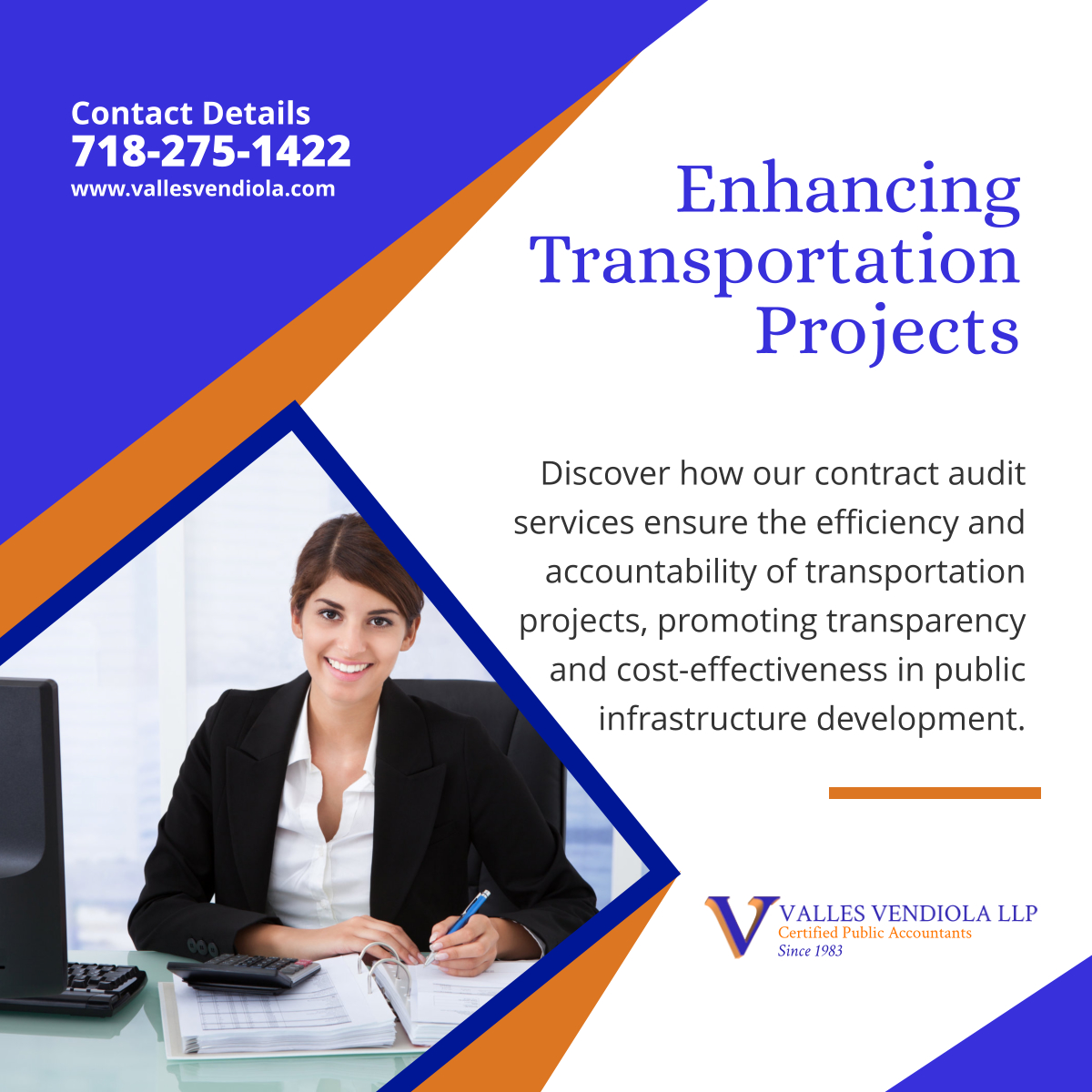 Ensure the success of your transportation projects with our contract audit services. Let us help you optimize resources and deliver value to your stakeholders. 

Read more: facebook.com/photo/?fbid=12…
 
#ManhattanNY #AccountingFirm #TransportationAudits