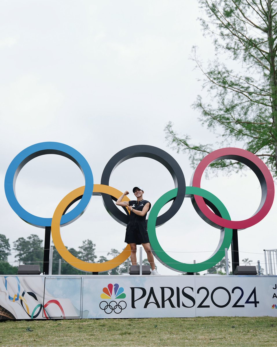 Two-time @OlympicGolf medalist Lydia Ko helped ring in 100 days to the #ParisOlympics with the iconic Olympic rings at the @Chevron_Golf! 🇳🇿⛳ 📸 @LPGA