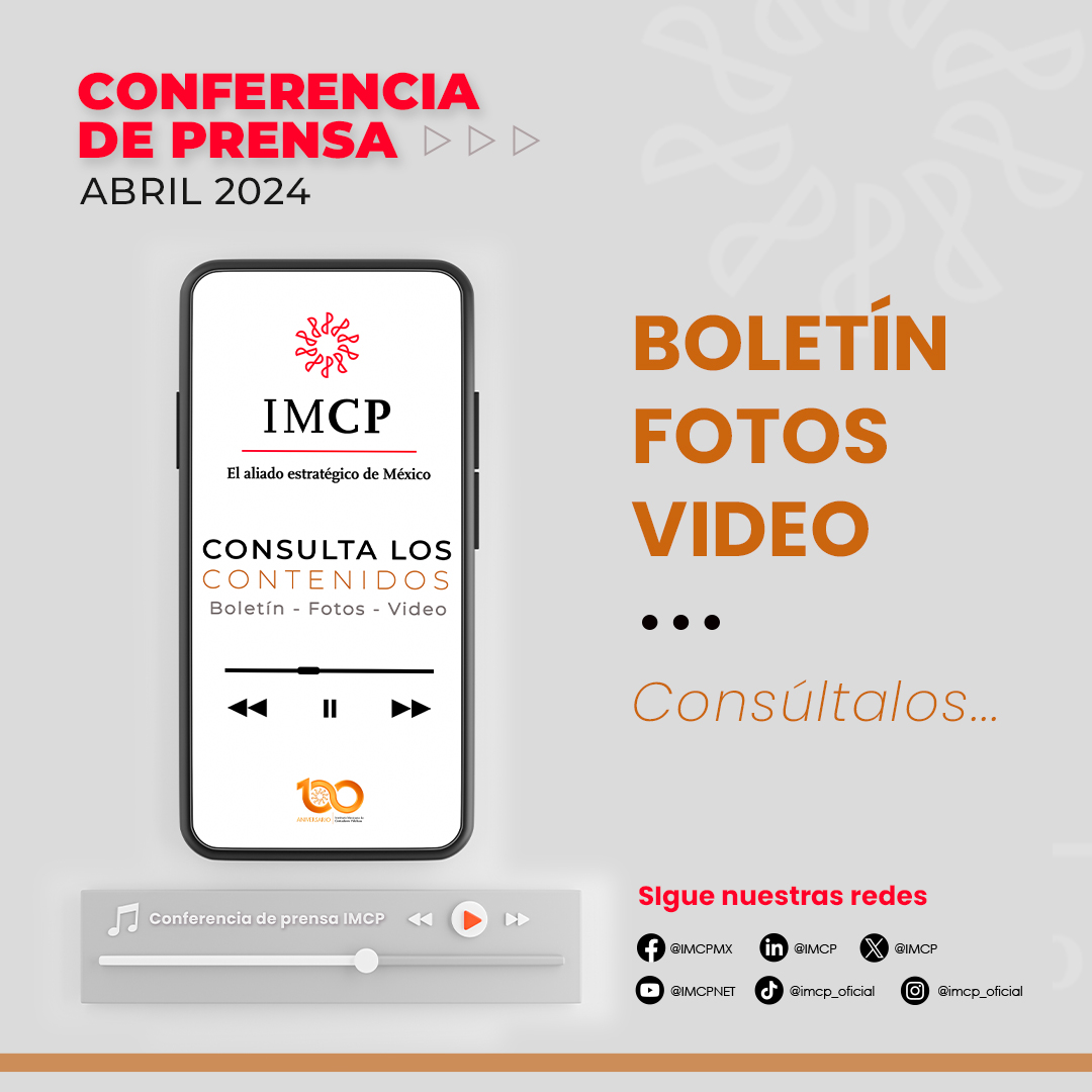 Conoce todos los contenidos de nuestra conferencia de prensa: ✒️ #Boletín 📸 #Fotos 📹 #Video imcp.org.mx/boletin-confer…