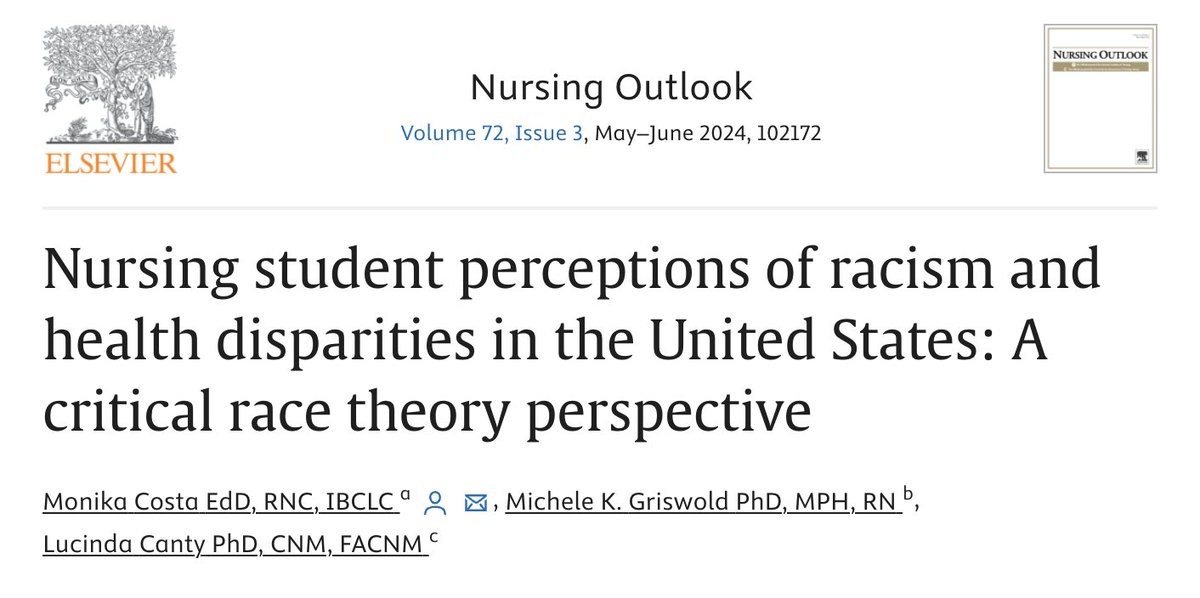 Publication alert with colleagues Dr. Monika Costa and Dr. @mikgriswold Educating students to understand how racism influences health outcomes is essential to addressing racial health disparities. sciencedirect.com/science/articl…