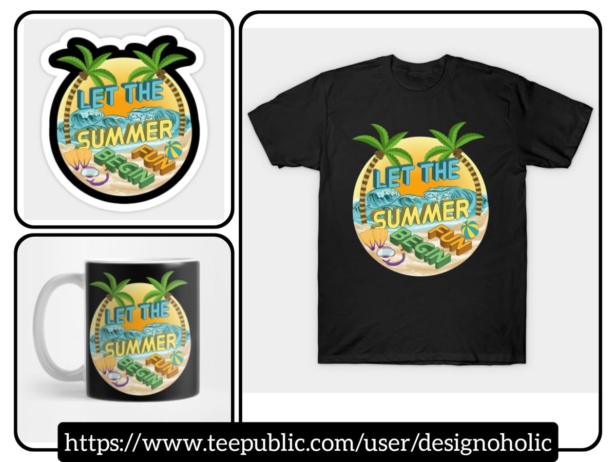 Let The Summer Fun Begin 
teepublic.com/t-shirt/229038…
#teepublic #tshirt #tshirts #tanktop #summer #beach #mug #sticker #mug #coffeemug #giftideas #shopping