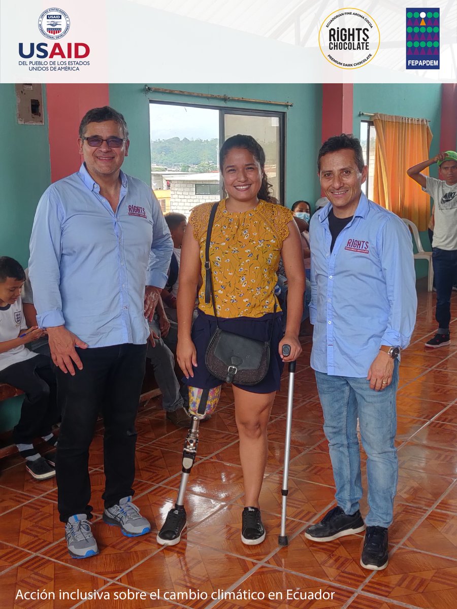 fepapdem's tweet photo. @fepapdem y #ChocolatesRights inician la socialización del proyecto "Acción Inclusiva sobre Cambio en Ecuador", financiado por @USAIDLAC
 ¡¡¡Trabajamos juntos para combatir el cambio climático con una visión inclusiva y productiva!!!
#cambioclimatico #inclusion #dispacacidad https://t.co/kVrA7opB0a