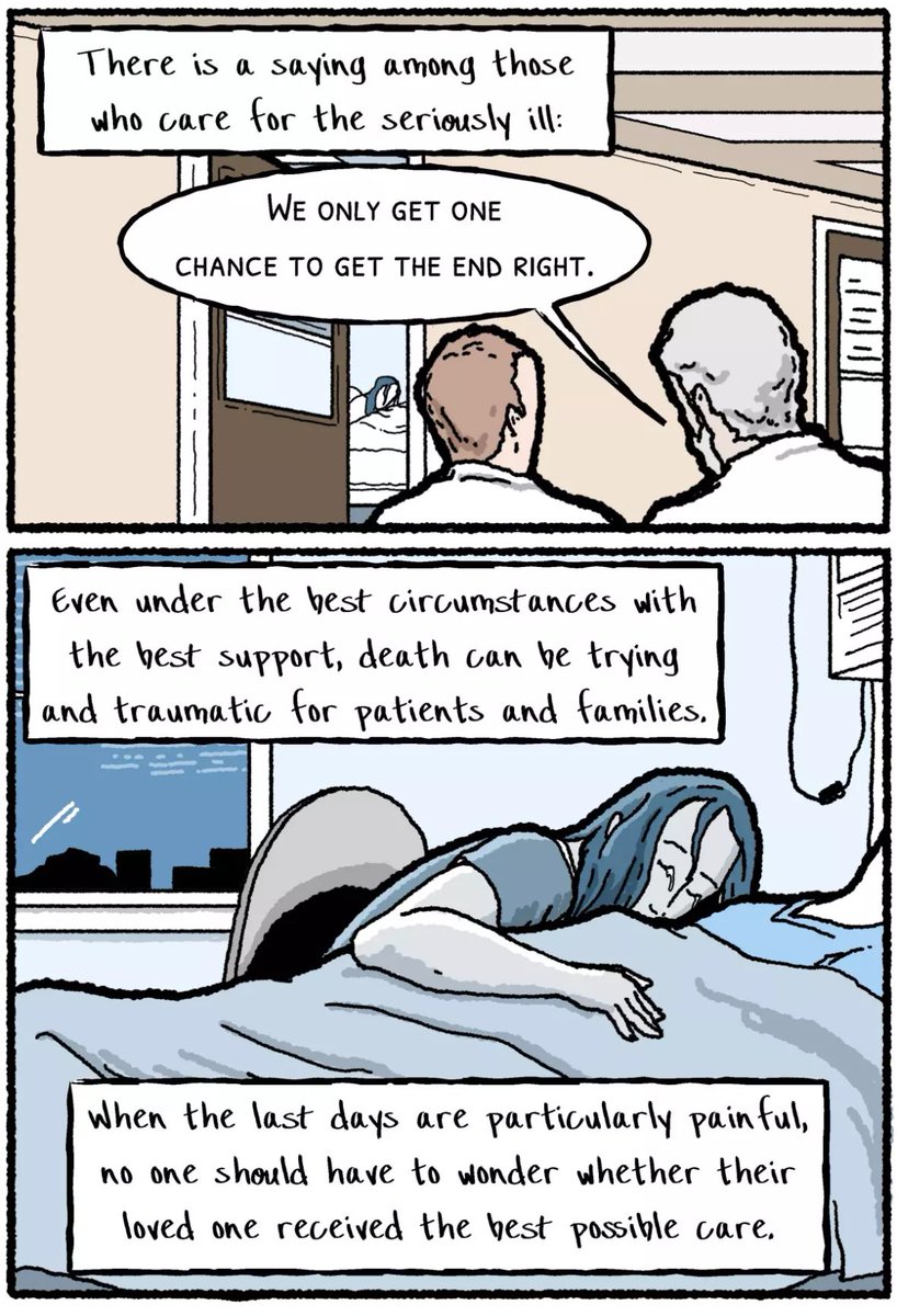 NathanAGray's tweet image. Re-posting last year’s LA Times comic on challenges with for-profit hospice for anyone who got stuck behind a paywall the first time around…  inkvessel.com/2024/04/11/pat… . There are awesome people working in all types of hospices, but for-profit structure feels perilous.