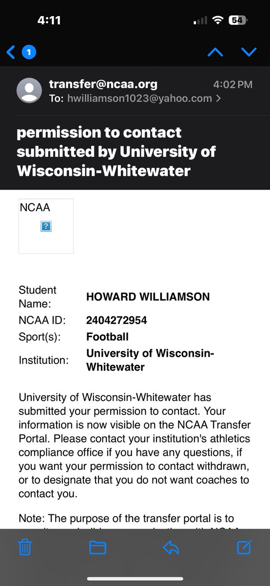 hwilliamson0's tweet photo. Officially in the transfer portal!
🚨6’2 210lbs
🚨Wide Receiver (Open to other positions)
🚨4 years eligibility 
🚨312-286-6798
hwilliamson1023@yahoo.com https://t.co/fjxcyO2Iex