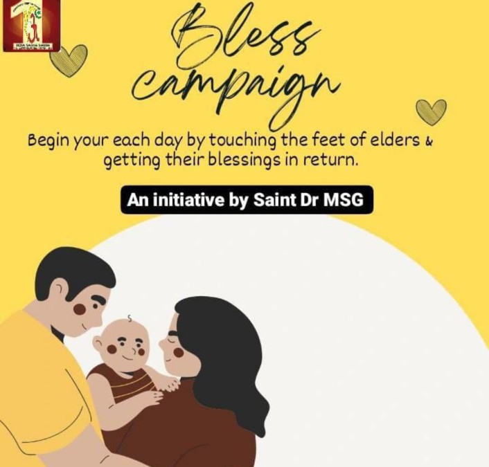 Respecting elders isn't just tradition, it's a way to strengthen cultural roots. Join the #BLESS Campaign initiated by Saint Dr MSG to revive this beautiful gesture and experience its scientific benefits. Start your day with respect and blessings!