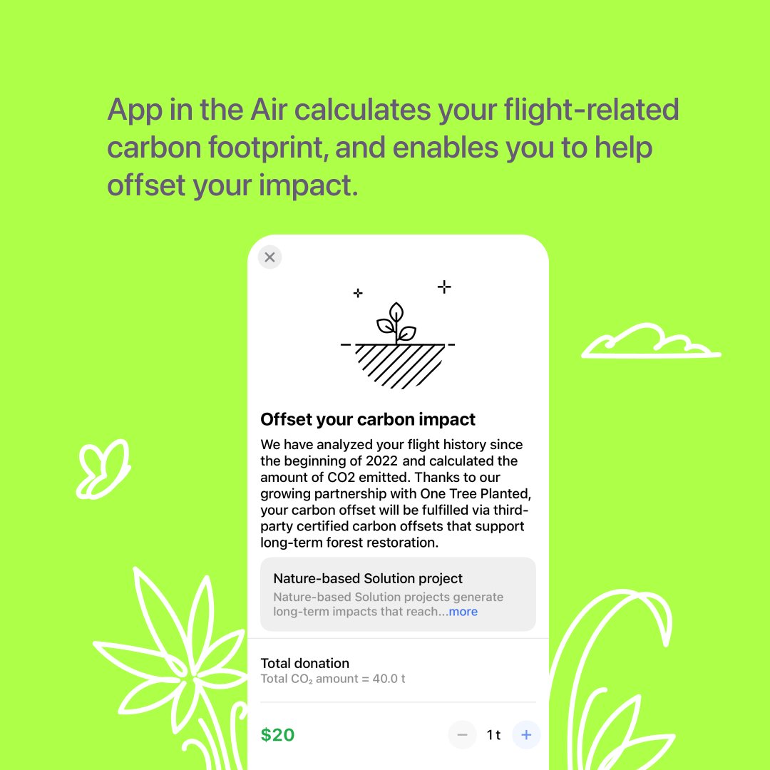 ⁠Unravel the concept of Carbon Offsetting to lead the way towards a greener future. You can find our Carbon Offset feature for flights in your profile in App in the Air bit.ly/Earth-Month2024

#OffsetintheAir #CarbonOffsetting #EarthMonth