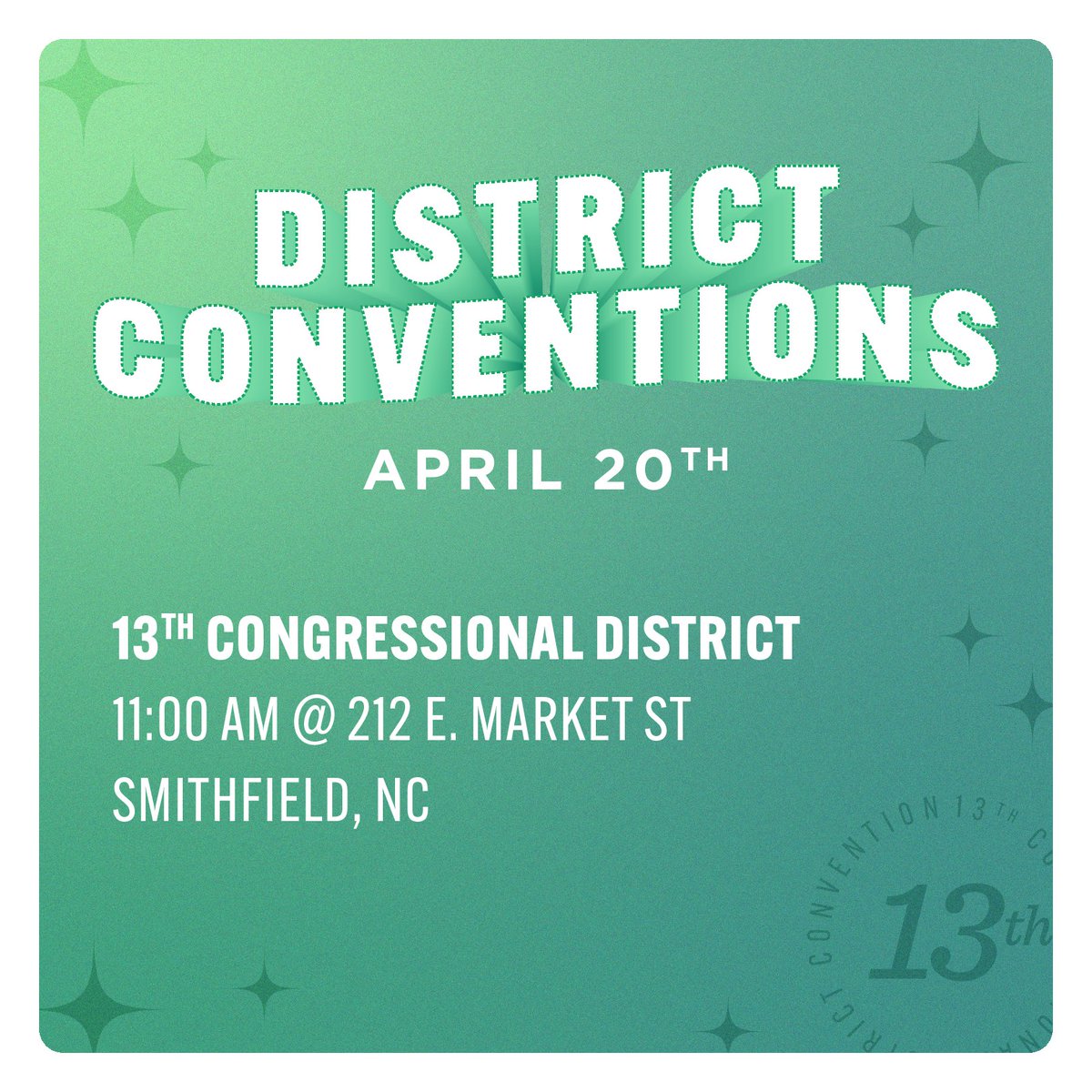 Join us at the District 13 Convention this Saturdayat the County Courthouse!! Meet the candidates, other Democrats, and more details here: ncdp.org/2024-district-… #Democrats #ncdemocrats